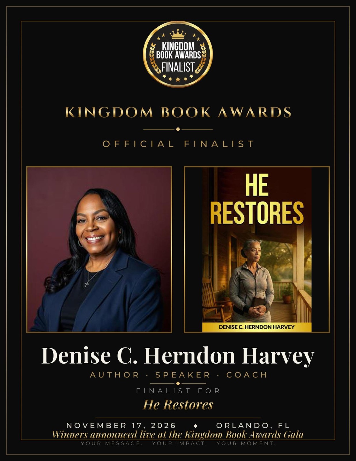 He Restores book cover by Denise C. Herndon Harvey
